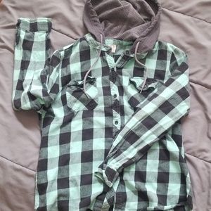 Flannel w/ hoodie